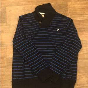 American Eagle shawl sweater with button neck